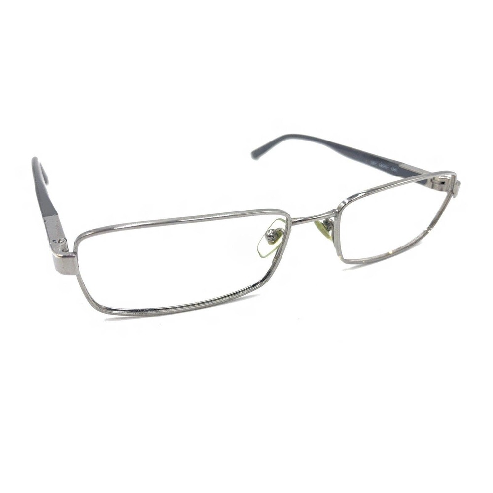 Versace Silver Black Metal Rectangle Eyeglasses F… - image 1